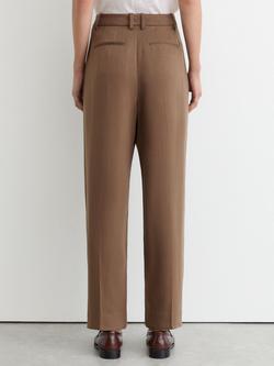 Reiss Petite Clay Straight Leg Trousers, Taupe Neutral - view 2, Taupe Neutral