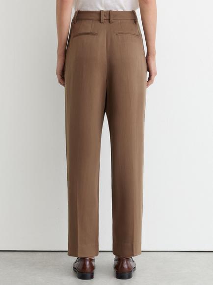 Reiss Petite Clay Straight Leg Trousers, Taupe Neutral - view 2, Taupe Neutral
