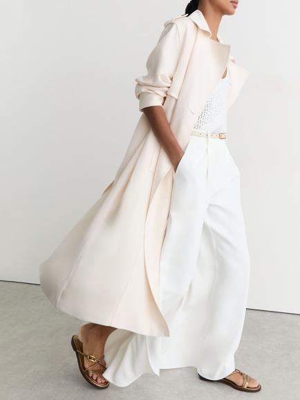 Reiss Deena Occasion Side Split Wide Leg Trousers, White - view 2, White