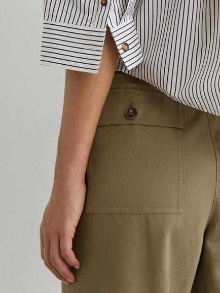 Reiss Petite Kasia Tailored Slim Trousers, Khaki Green - view 2, Khaki Green
