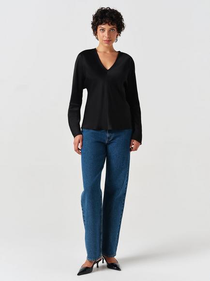 Ghost Lucille Long Sleeve Top, Black - view 2, Black