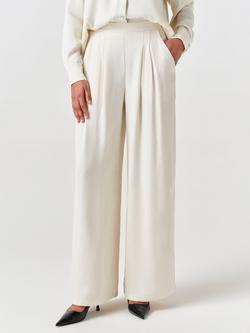 Ghost Andie Wide Leg Trousers, Ivory