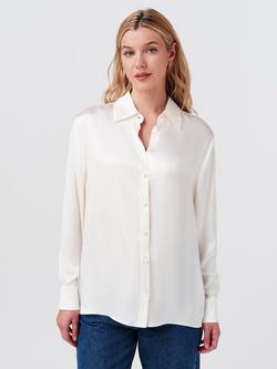 Ghost Ellie Long Sleeve Shirt, Ivory, Ivory