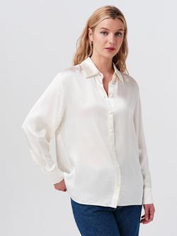 Ghost Ellie Long Sleeve Shirt, Ivory - view 2, Ivory