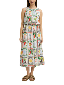 Smith & Soul Cotton Tile Print Midi Dress, Multi, Multi