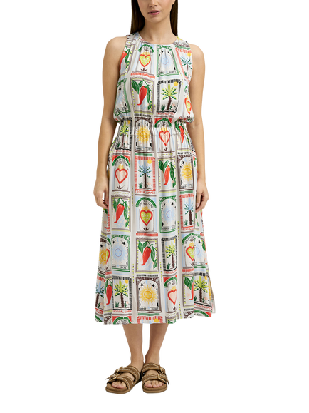 Smith & Soul Cotton Tile Print Midi Dress, Multi, Multi