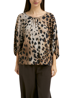 Smith & Soul Animal Print Blouse, Dark Chocolate Print, Dark Chocolate Print