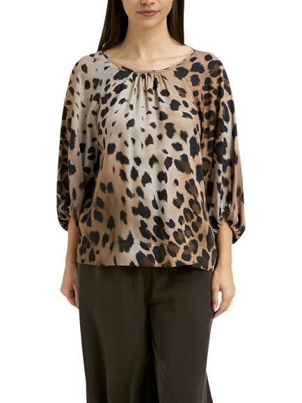Smith & Soul Animal Print Blouse, Dark Chocolate Print, Dark Chocolate Print