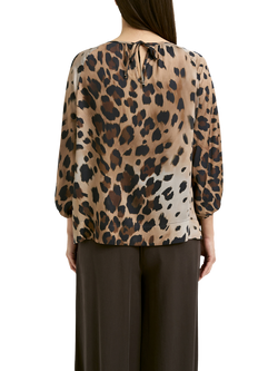 Smith & Soul Animal Print Blouse, Dark Chocolate Print - view 2, Dark Chocolate Print