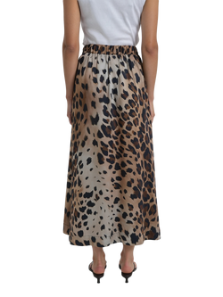 Smith & Soul Animal Print Midi Skirt, Dark Chocolate Print - view 2, Dark Chocolate Print