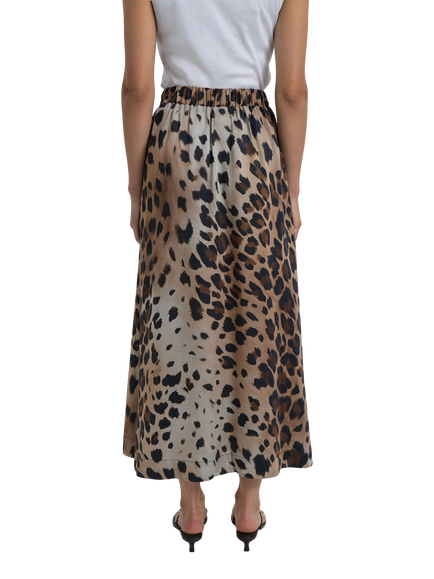 Smith & Soul Animal Print Midi Skirt, Dark Chocolate Print - view 2, Dark Chocolate Print