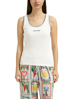 Smith & Soul Cotton Rib Tank Top, Off White, Off White