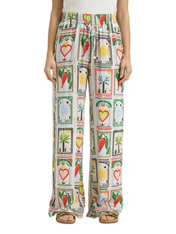 Smith & Soul Tile Print Wide Leg Trousers, Multi, Multi