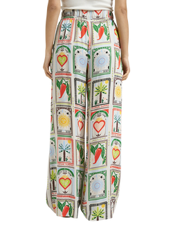 Smith & Soul Tile Print Wide Leg Trousers, Multi - view 2, Multi