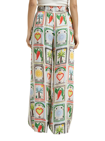 Smith & Soul Tile Print Wide Leg Trousers, Multi - view 2, Multi