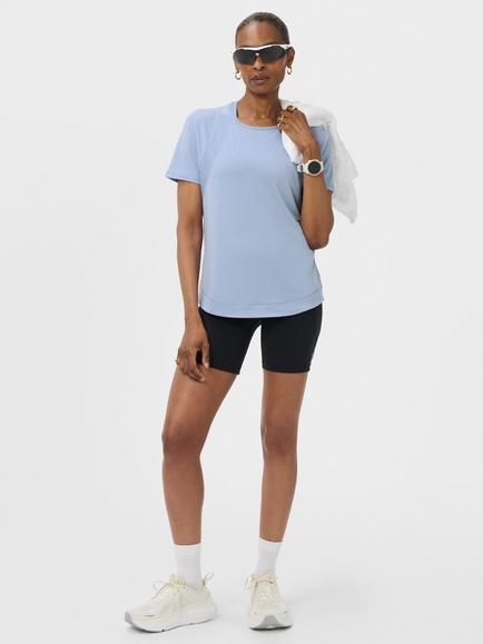 Sweaty Betty Breathe Easy Mesh T-Shirt, Lagunablue - view 2, Lagunablue