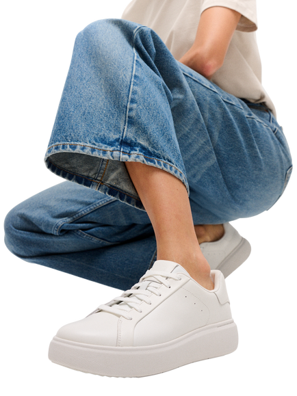 FitFlop RTG Leather Trainers - view 2, Urban White