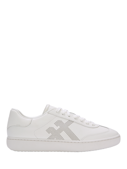 FitFlop The Dash T-Toe Leather Trainers, Urban White, Urban White