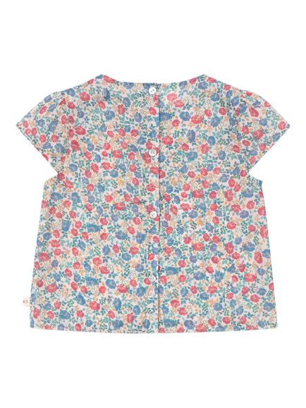 Konges Sløjd Kids' Vianna Cotton Top, Blue - view 2, Blue