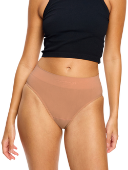 Modibodi Seamless Cheeky Period Knickers, Light Absorbency, Italian Clay, Italian Clay