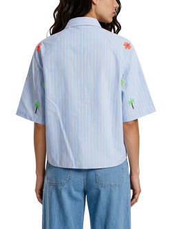 Smith & Soul Cotton Raglan Sleeve Stripe Shirt, Blue Multi - view 2, Blue Multi