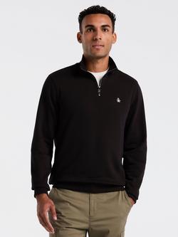 Original Penguin Cotton Blend Quarter-Zip Sweatshirt, True Black