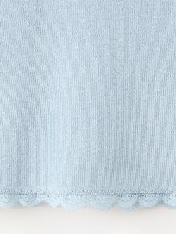 Mango Fine Knit V-Neck Cardigan, Sky Blue - view 2, Sky Blue