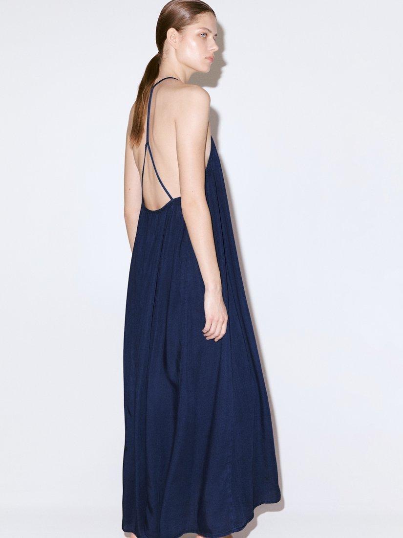 mango denim maxi dress Long Sleeve Mango Denim Maxi Dress GANNI Maxi Denim Dress 40 Blue