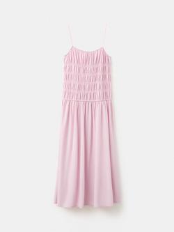 Mango Smocked Thin Strap Maxi Dress, Light Pink, Light Pink