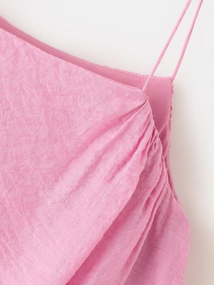 Mango Asymmetric One Shoulder Midi Dress, Pink - view 2, Pink