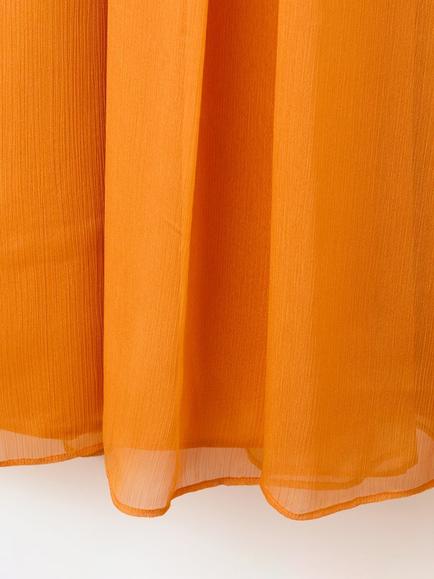 Mango V-Neck Draped Maxi Slip Dress, Orange - view 2, Orange