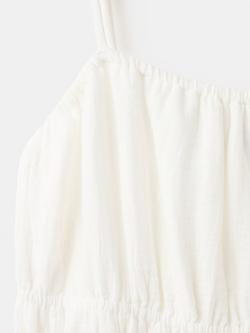Mango Cotton Ruched Maxi Dress, White - view 2, White