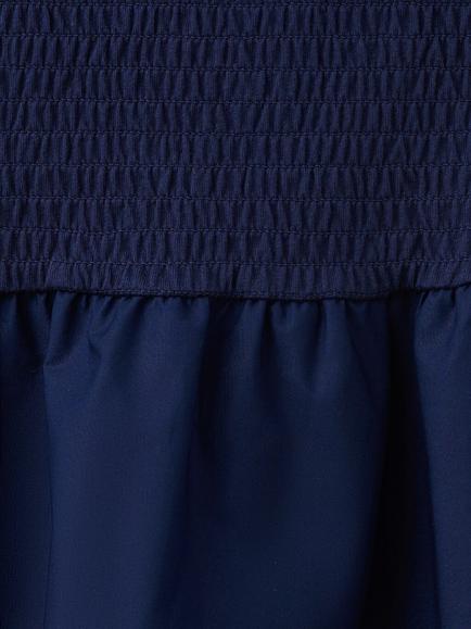 Mango Smocked Sleeveless Dress, Midnight Blue - view 2, Midnight Blue