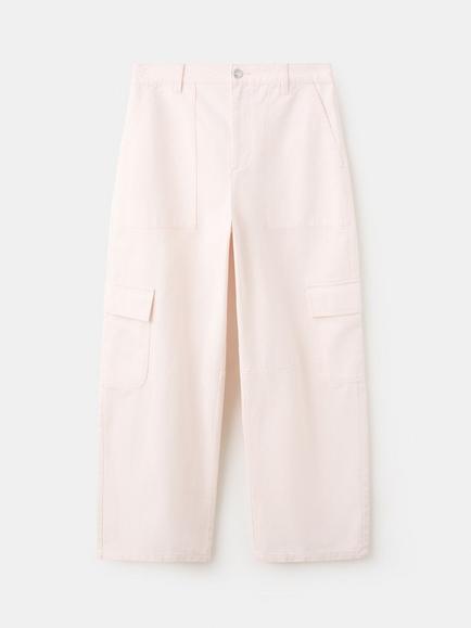 Mango Loose Fit Cargo Jeans, Pastel Pink, Pastel Pink