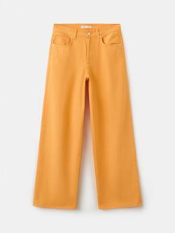 Mango Wide Leg Jeans, Orange, Orange