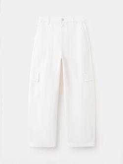 Mango Wide Leg Jeans, White, White