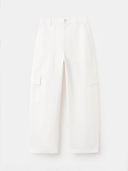 Mango Wide Leg Jeans, White, White
