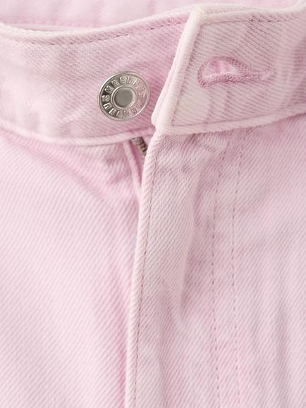 Mango Mid Rise Wide Leg Jeans, Pink - view 2, Pink