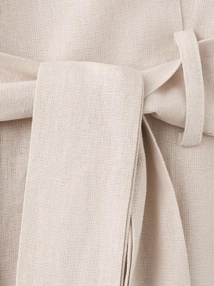 Mango Linen Blend Jumpsuit, Sand - view 2, Sand