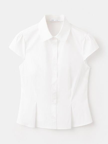 Mango Cotton Rich Shirt, Off White, Off White