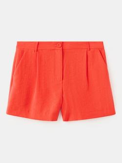 Mango Pleated Tailored Shorts, Mandarin, Mandarin