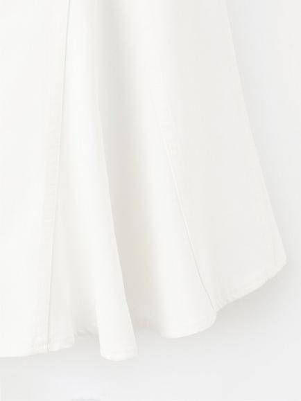 Mango Mid Rise Flared Midi Skirt, White - view 2, White