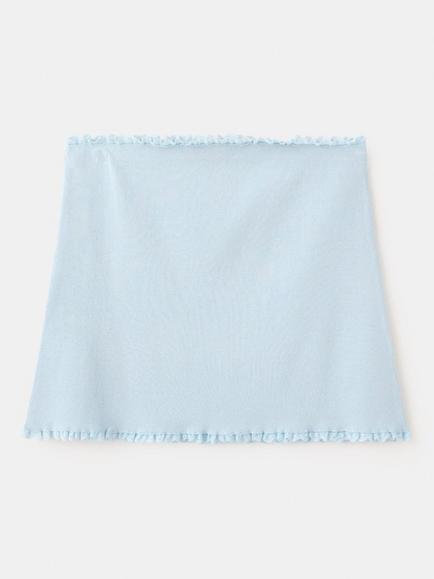 Mango Mid-Rise A-Line Mini Skirt, Sky Blue, Sky Blue
