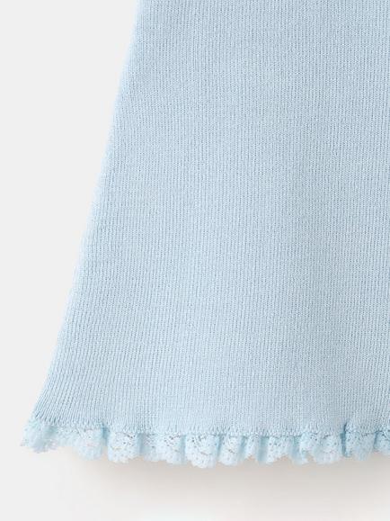 Mango Mid-Rise A-Line Mini Skirt, Sky Blue - view 2, Sky Blue