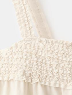 Mango Smocked Cotton Cami, Raw - view 2, Raw