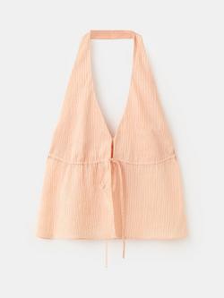 Mango Halter Neck Crop Top, Orange, Orange