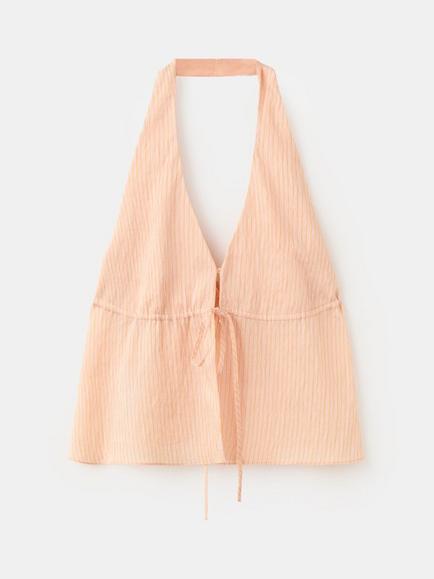 Mango Halter Neck Crop Top, Orange, Orange
