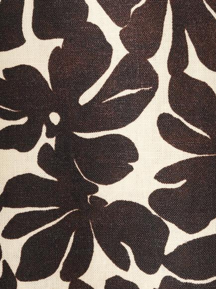 Mango Linen Blend Floral Crop Top, Raw - view 2, Raw