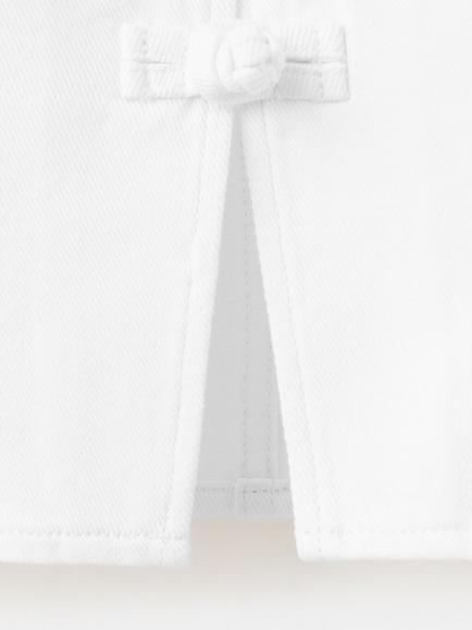 Mango V-Neck Denim Vest, White - view 2, White
