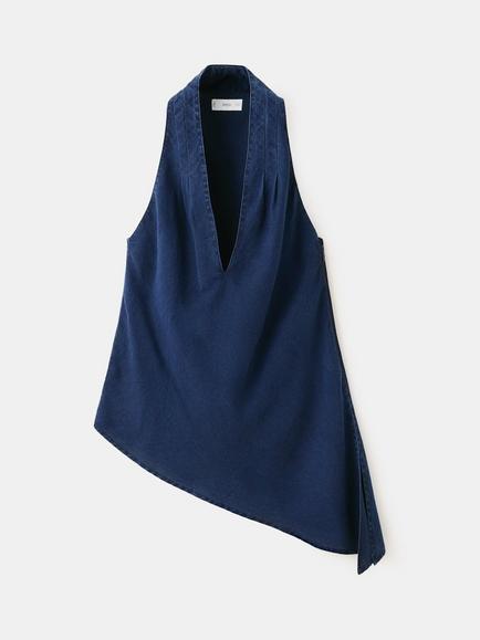 Mango Sleeveless Top, Dark Blue, Dark Blue